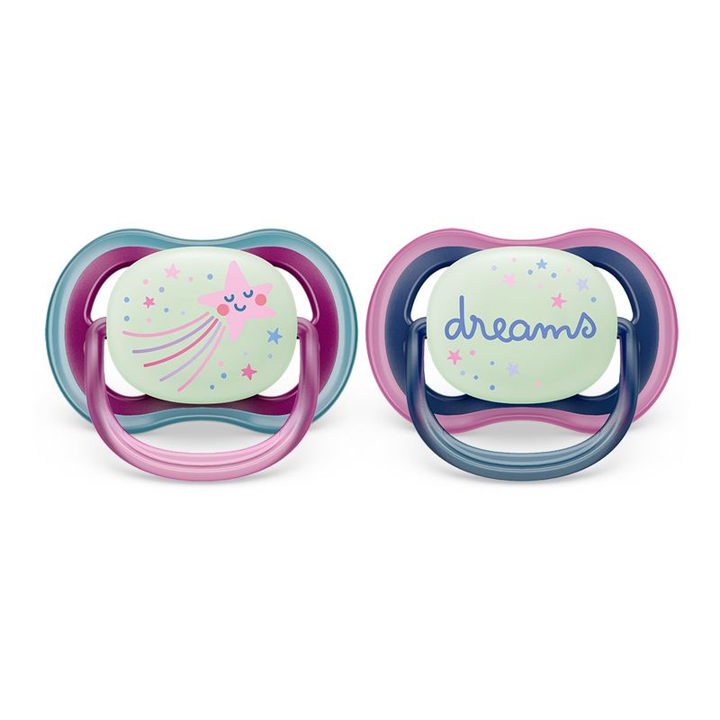 AVENT - Chupete Ultra Air Night 6-18m Niña Philips Avent