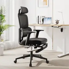 DELI - Silla Oficina Escritorio Soporte Lumbar Y Cabecera