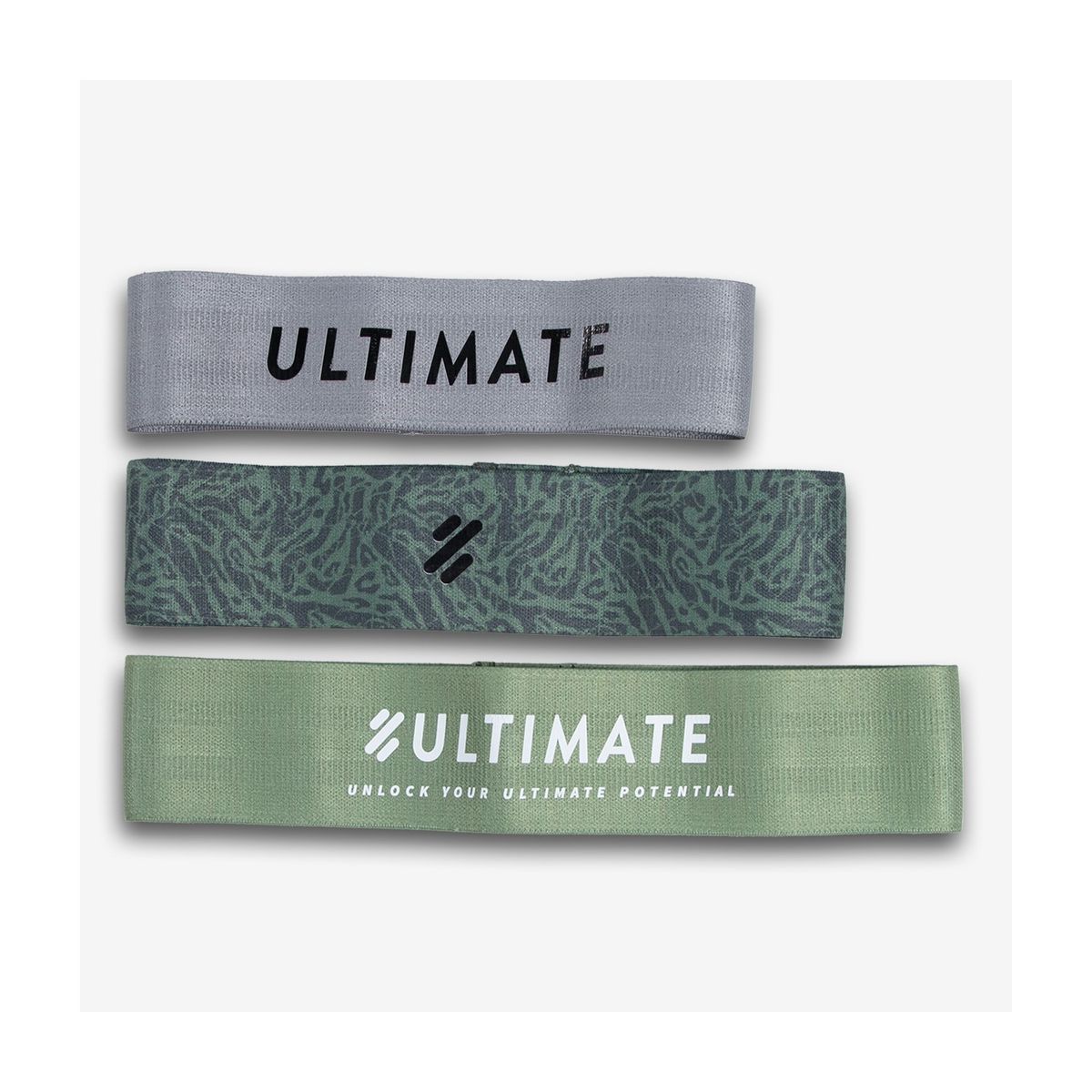 ULTIMATE FITNESS - ULTIMATE PACK ELASTIC GRIS - VERDE