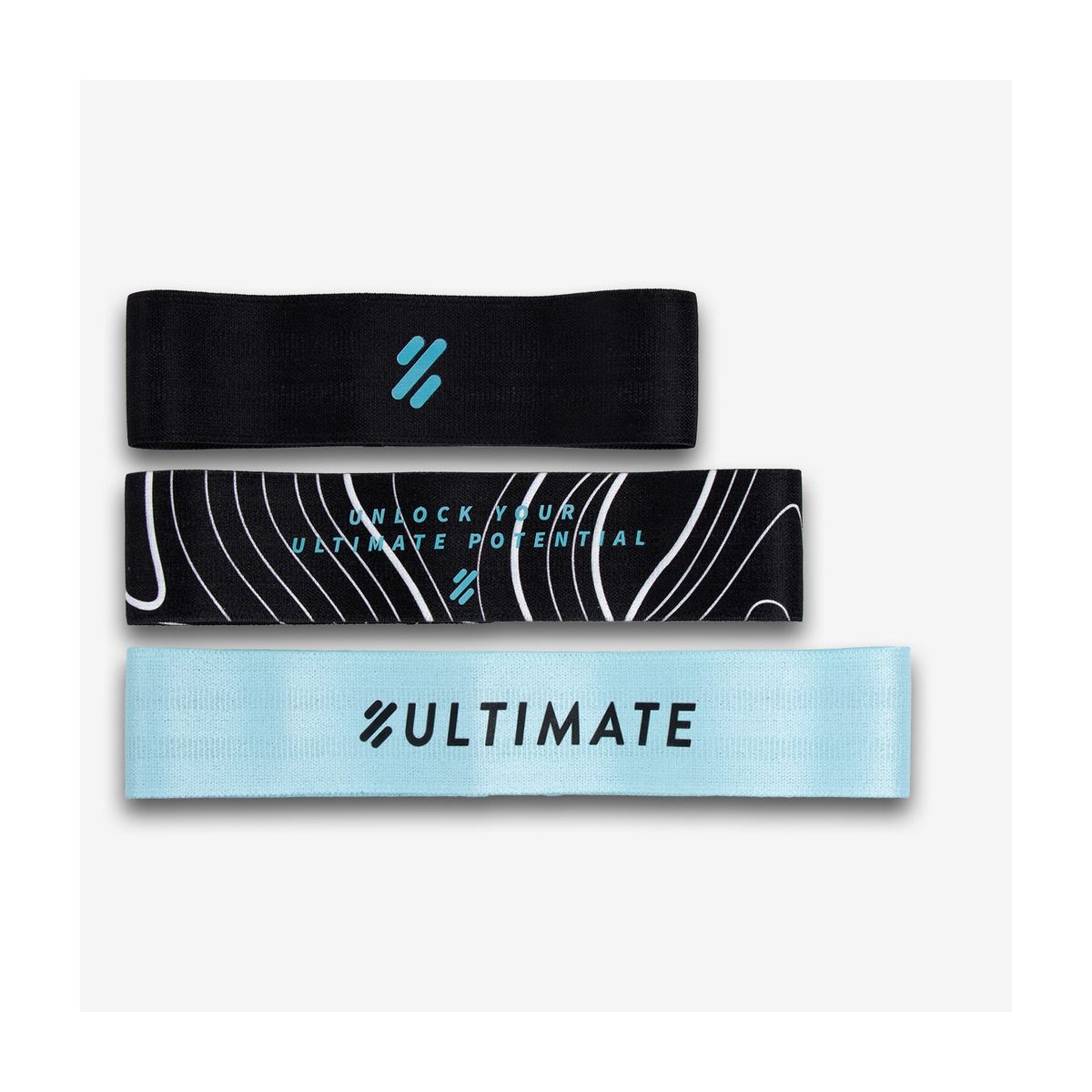 ULTIMATE FITNESS - ULTIMATE PACK ELASTIC NEGRO - CELESTE