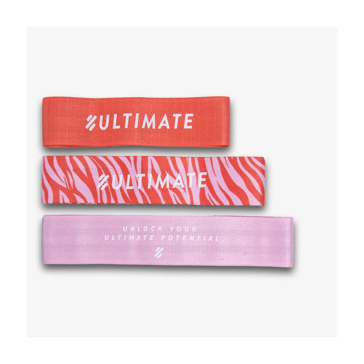 ULTIMATE FITNESS - ULTIMATE PACK ELASTIC ROSA - NARANJO