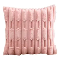 ALTERNATIVE - Funda Cojín 45x45cm Rosa Con Relieve Acolchado 448