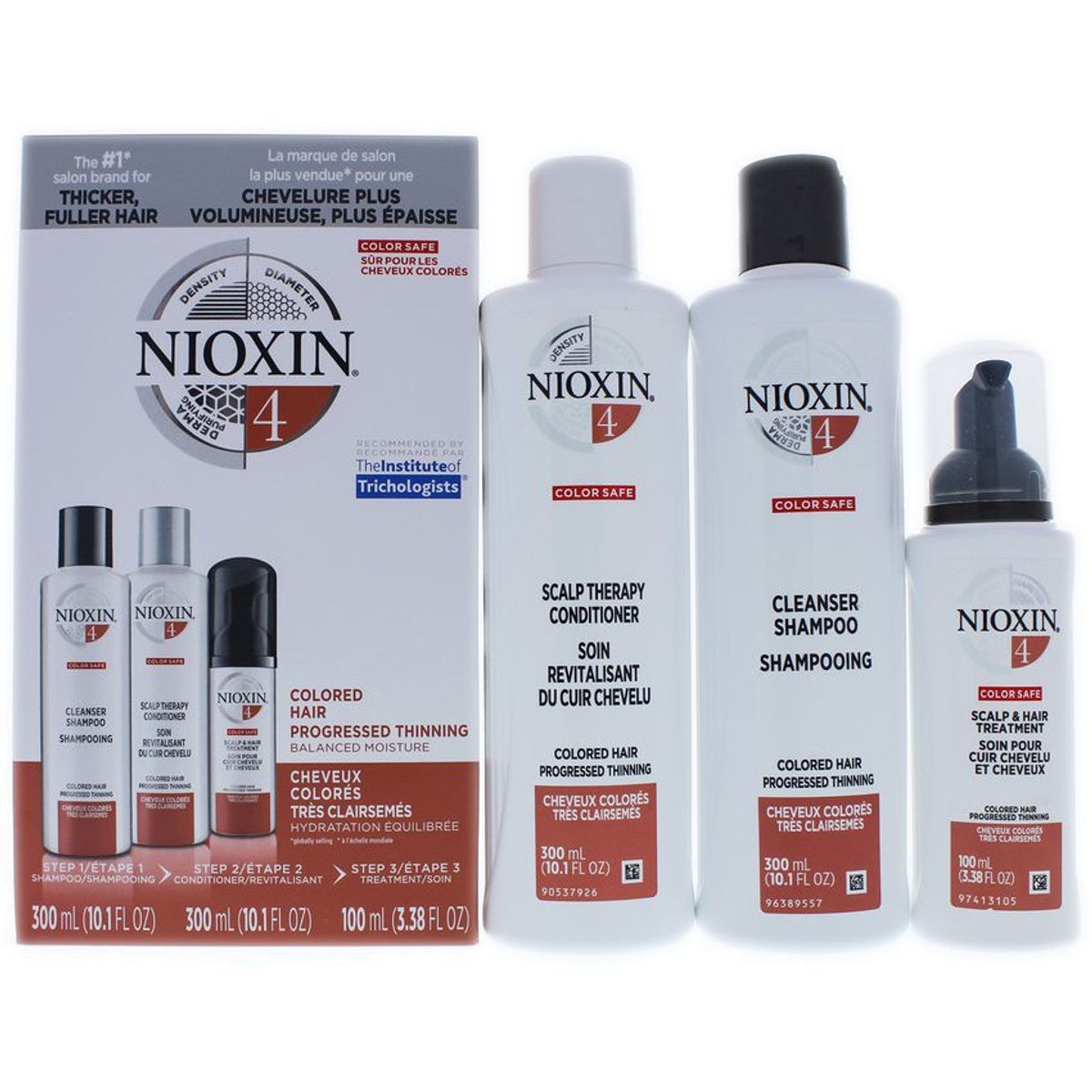 NIOXIN - Kit de adelgazamiento progresivo para el cabello tenido system 4 3pc Nioxin
