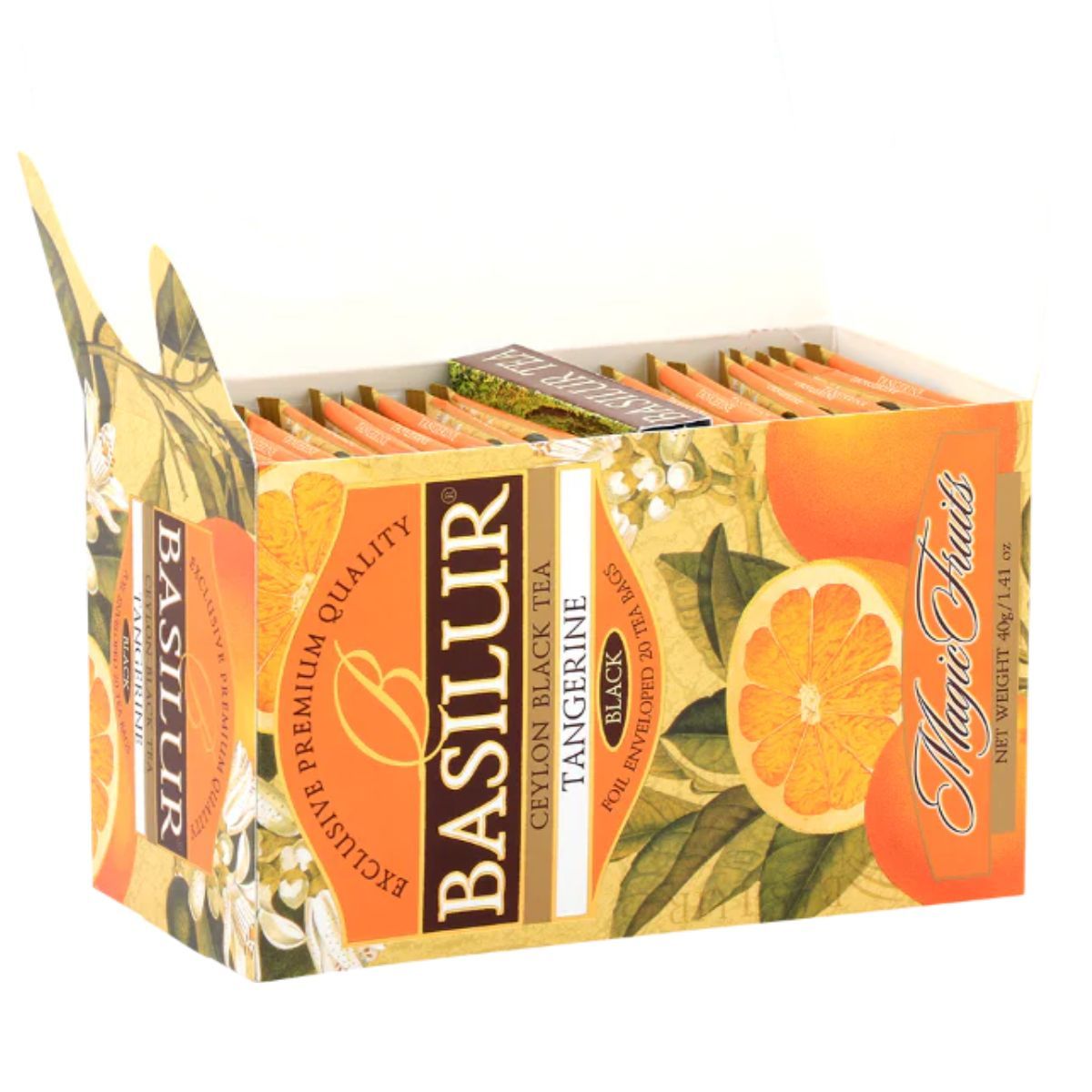 BASILUR - Te Negro Tangerine Caja 25 bolsas