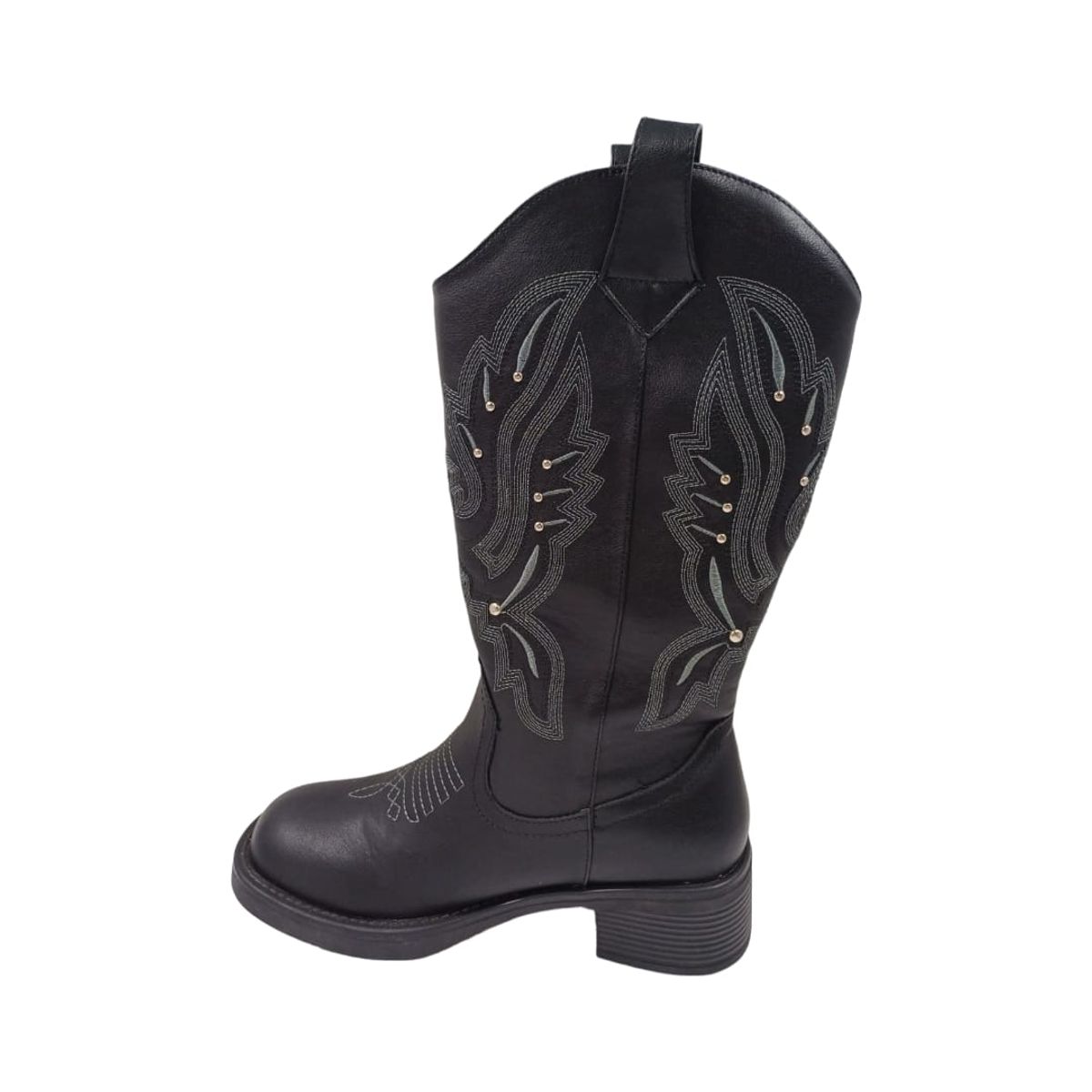 HERIEL - Bota Negra Texana Mujer