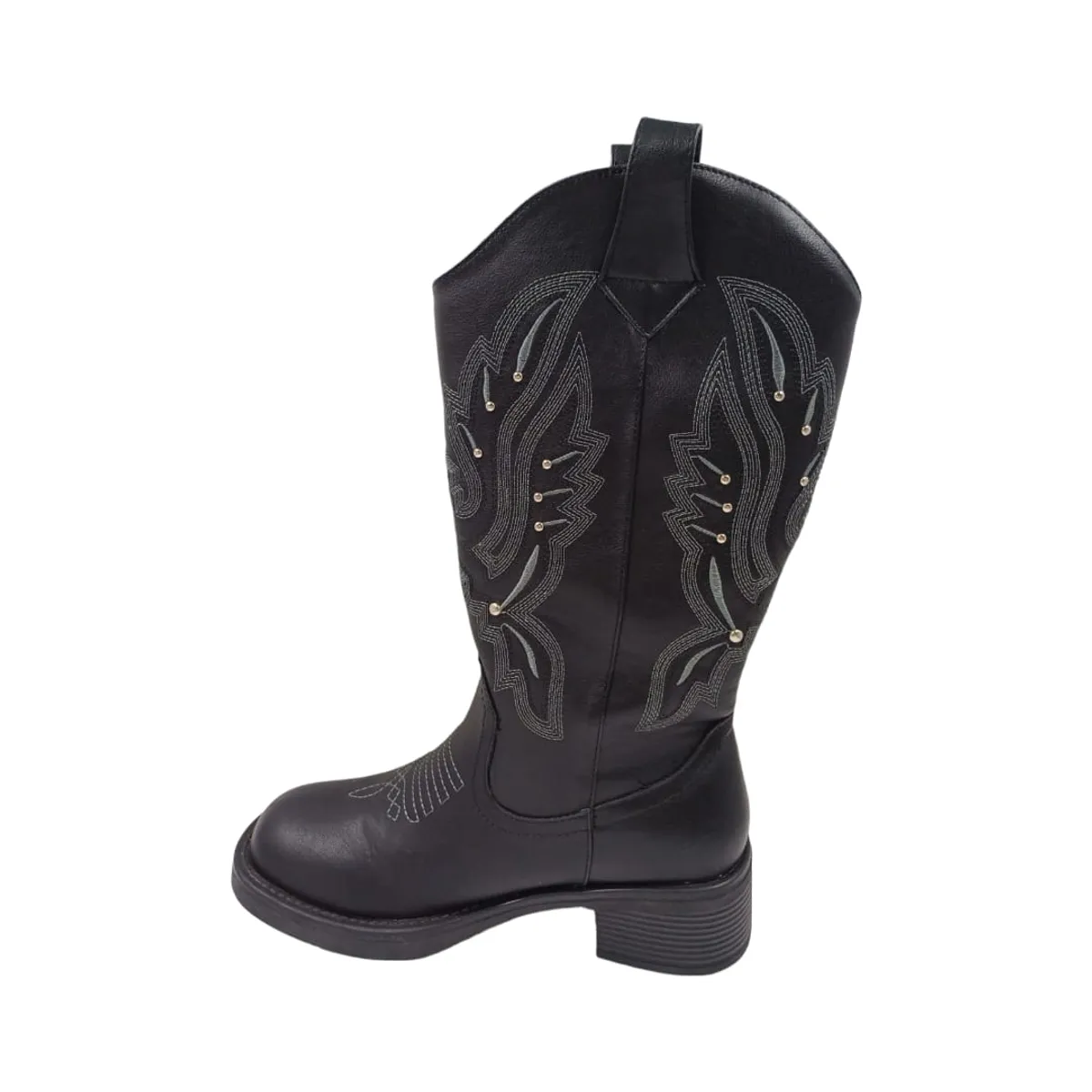 HERIEL - Bota Negra Texana Mujer