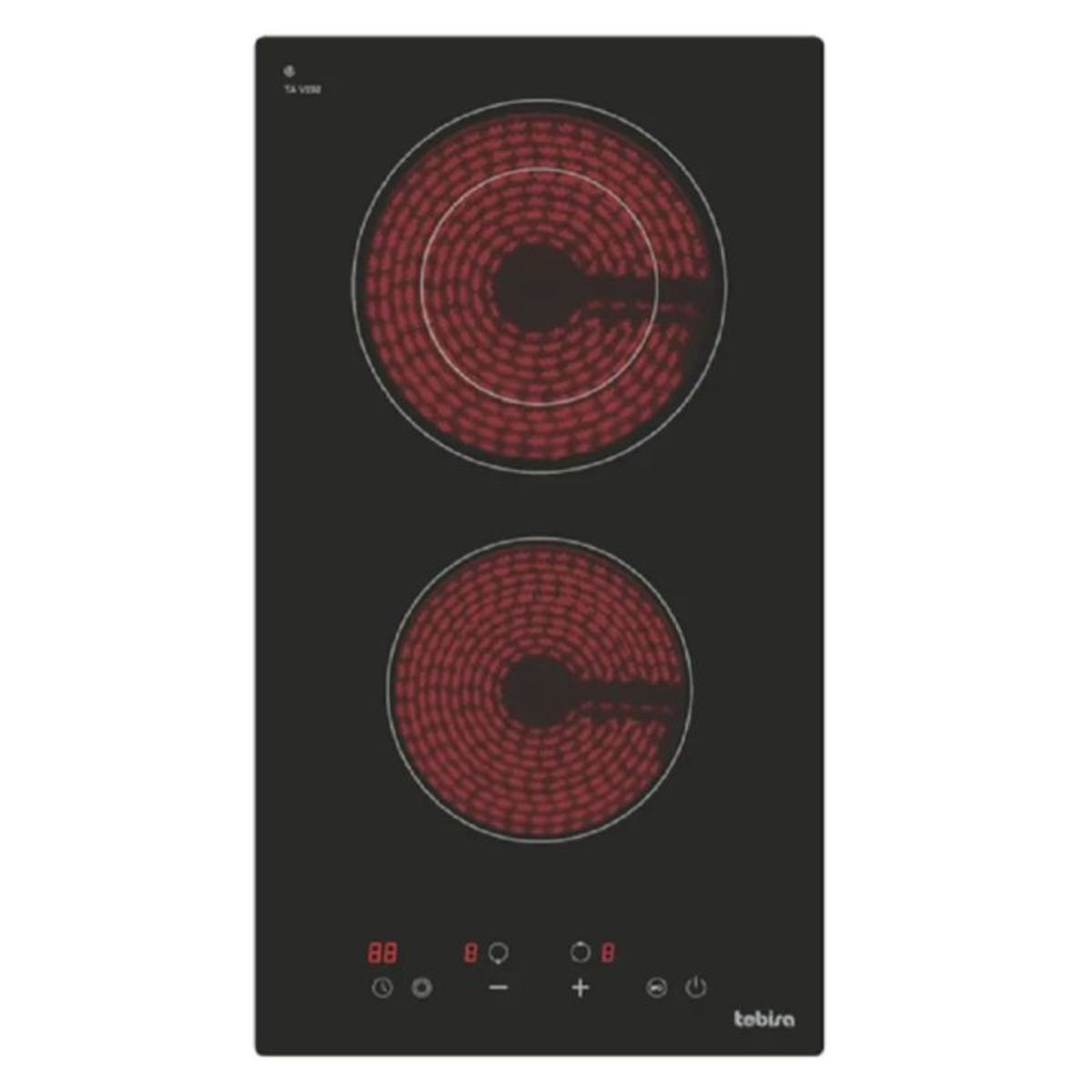 TEBISA - Encimera Vitrocerámica 2 Zonas Cocción T 3102