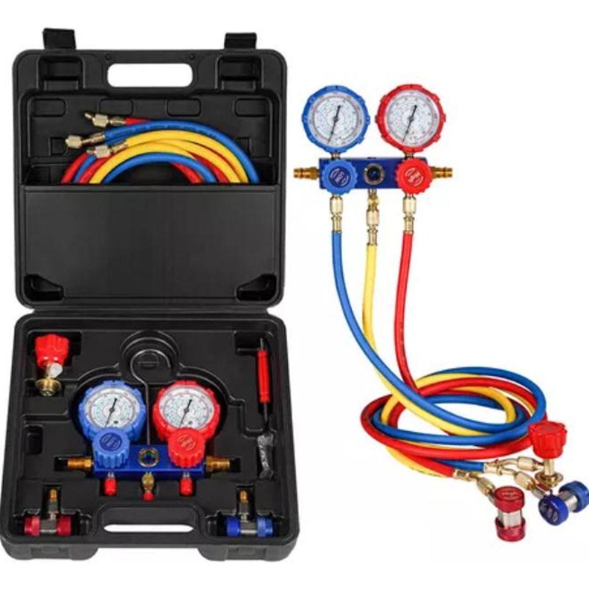 QUICK - Auto R134a Aire Acondicionado Manifold Set De Manómetro