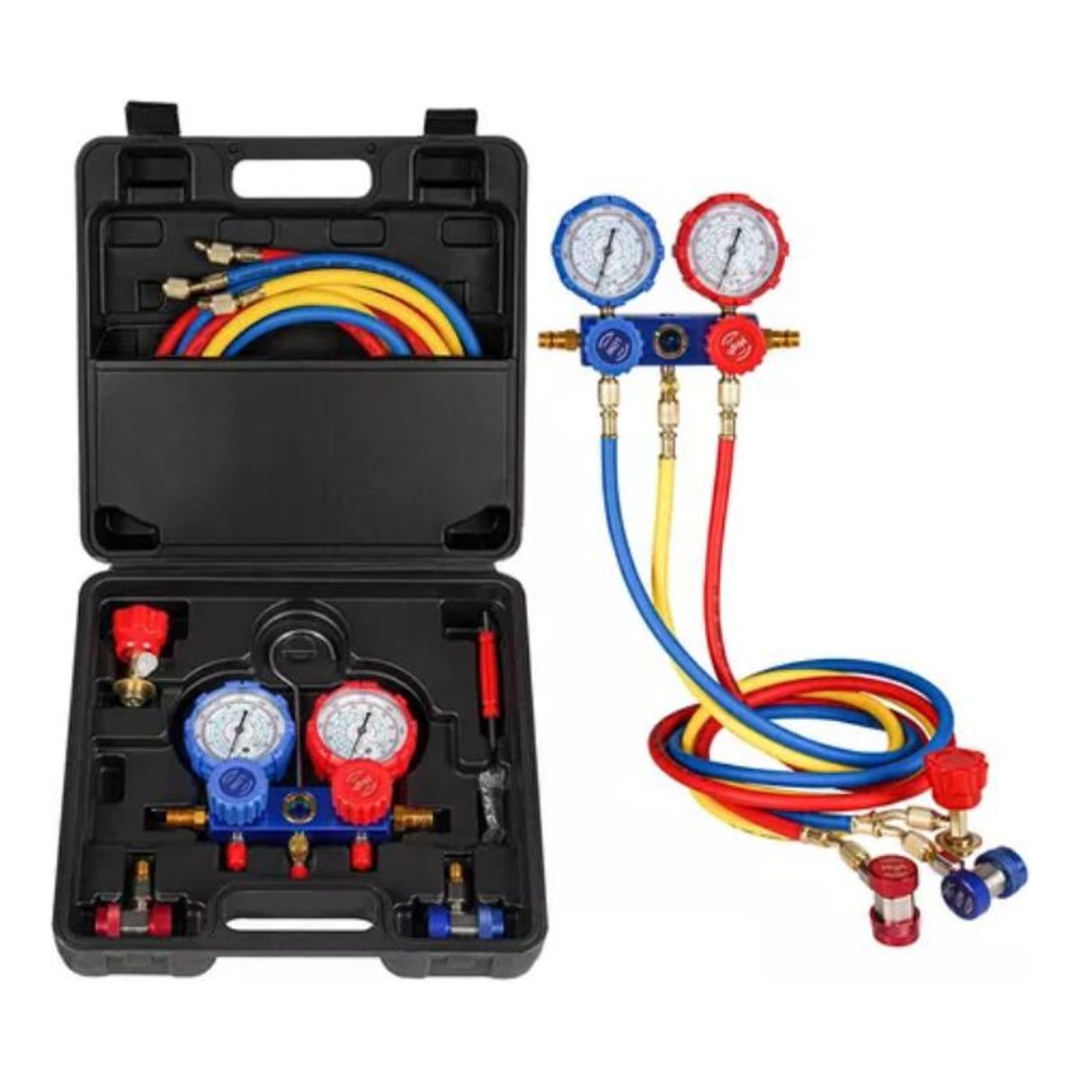 QUICK - Auto R134a Aire Acondicionado Manifold Set De Manómetro