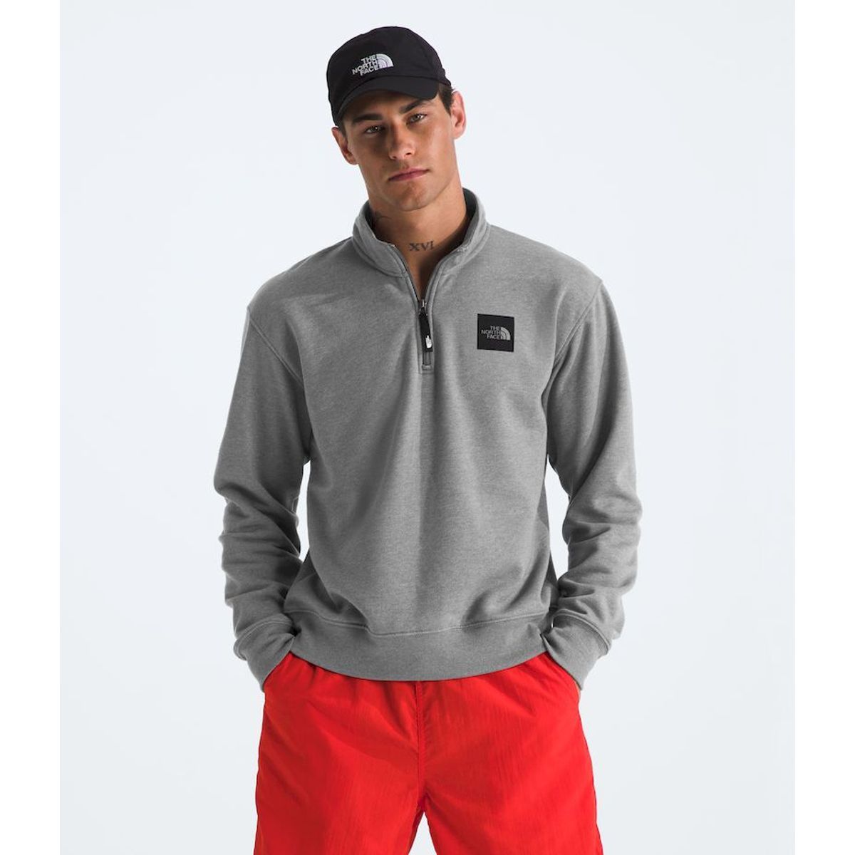 THE NORTH FACE - Poleron Box Half Dome 1/4 Zip Hombre - Gris