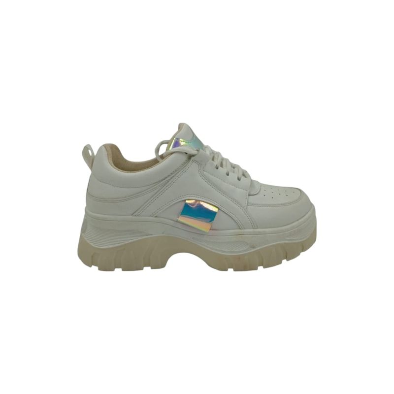 HERIEL - Zapatilla Blanca Plataforma Mujer