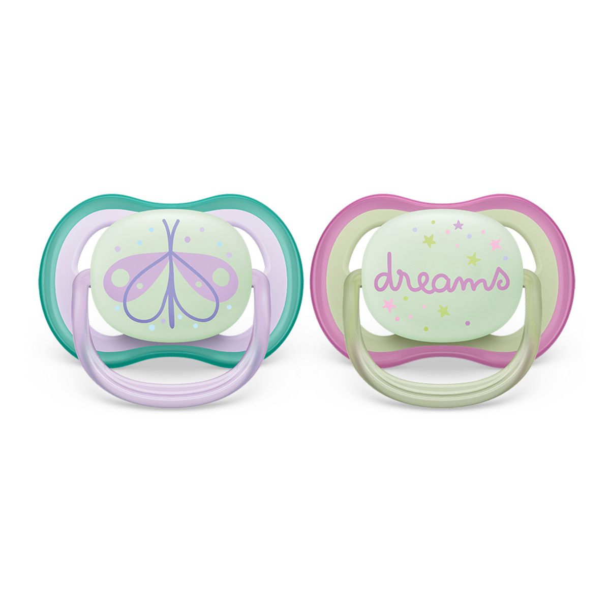 AVENT - Chupete Ultra Air Night 0-6 Niña Philips Avent