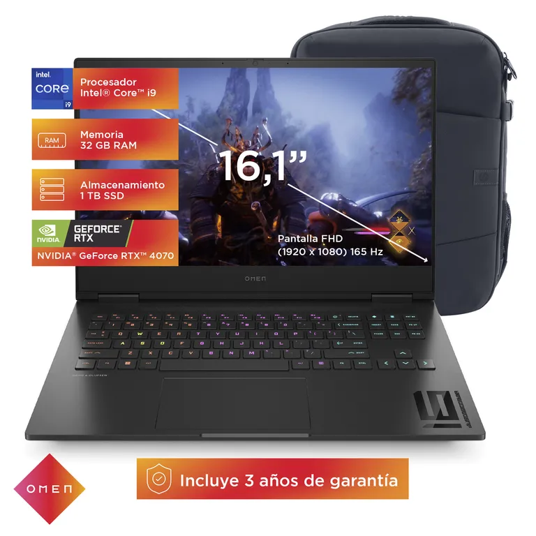 Notebook Gamer Omen 16-wf0002la Intel Core i9 32gb Ram 1tb Ssd RTX4070 8GB Windows 11 Home