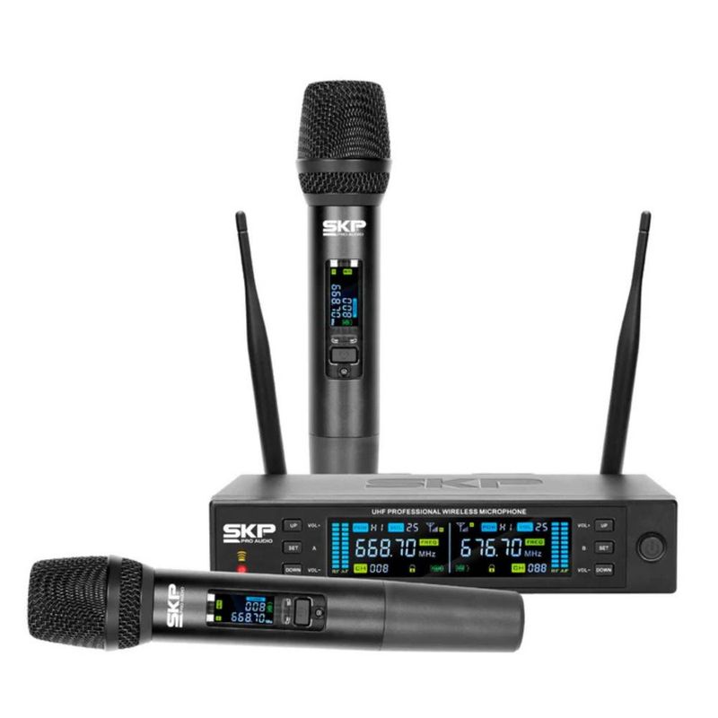 SKP - Micrófono Inalámbrico doble Profesional SKP Clarity II
