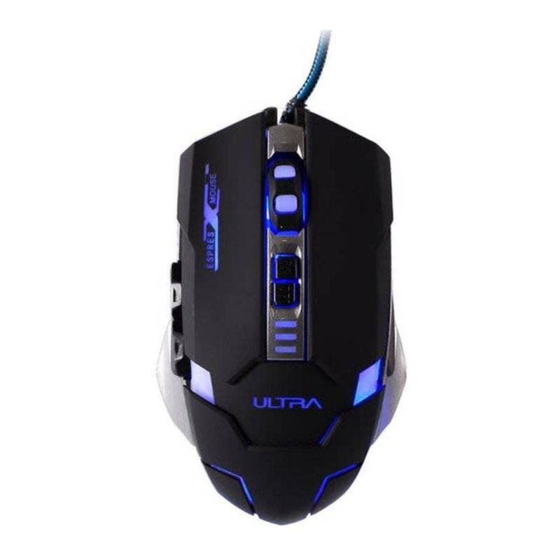 ULTRA - Mouse Gamer USB 6B 1800DPI Iluminado Negro X10 Ultra
