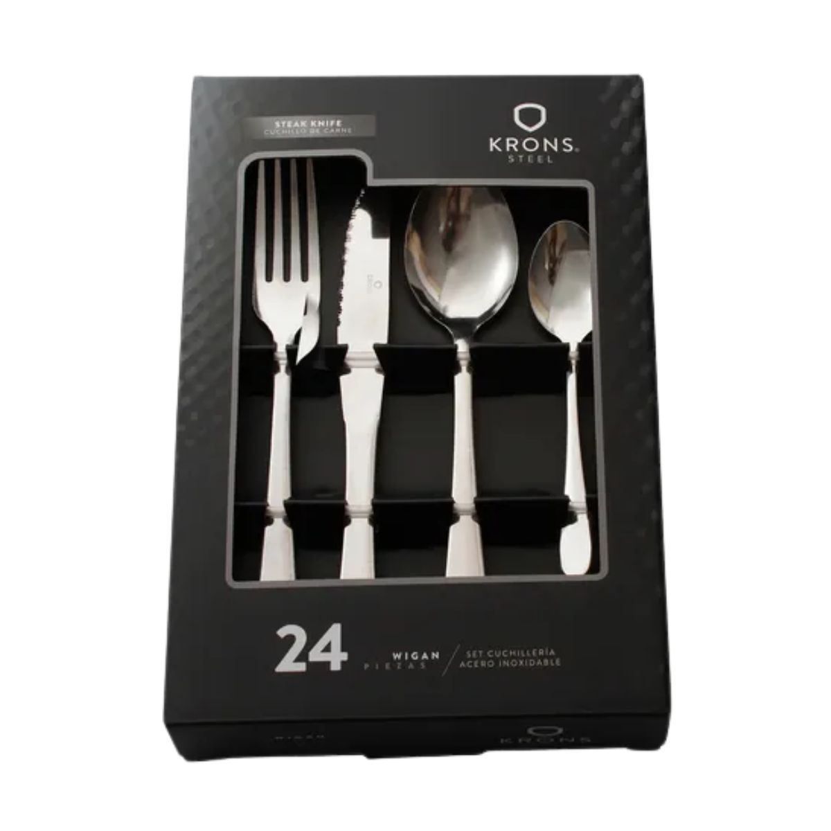 KRONS - Set De Cuchillería Acero Inoxidable 24 Piezas Krons
