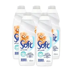 GENERICO - X5 Suavizante Soft Piel Sensible 1litro Ropa Suave Perfumada