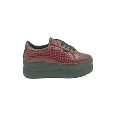 HERIEL - Zapatilla Burdeos Plataforma Mujer