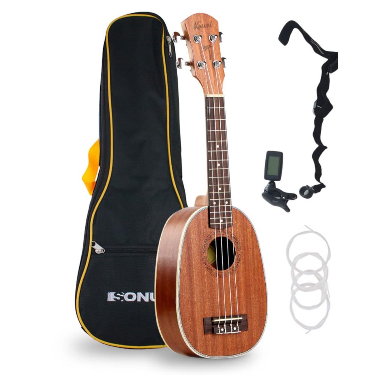SONUN - Set Ukelele Soprano 21 Sonun Kauai Full Set Pineapple 8734