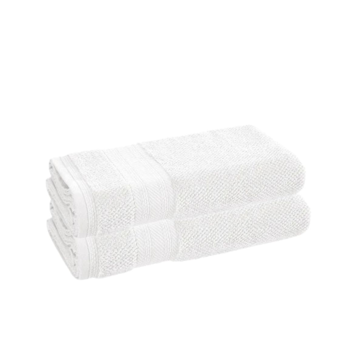 KARSTEN - Set 2 toallas de mano 100% algodón 380gr 48x70 cm Blanco