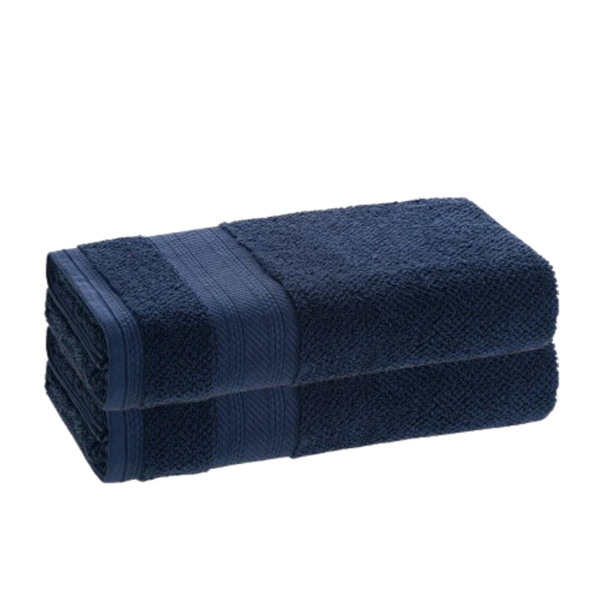 KARSTEN - Set 2 toallas de mano 100% algodón 380gr 48x70 cm Azul Marino