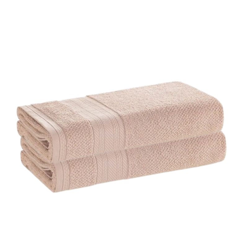 KARSTEN - Juego 2 toallas de mano Empire 380gr Rosa
