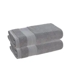 KARSTEN - Juego 2 sábanas de baño Empire 380gr Gris