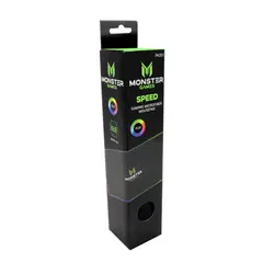 MONSTER GAMES - MousePad Gamer USB RGB 35x25cm Negro Speed