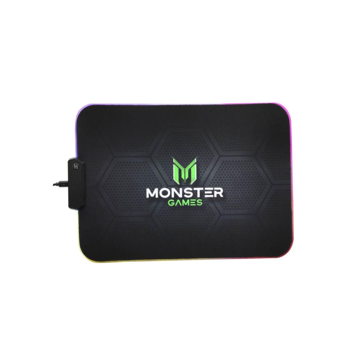 MONSTER GAMES - MousePad Gamer USB RGB 35x25cm Negro Speed Monster Games
