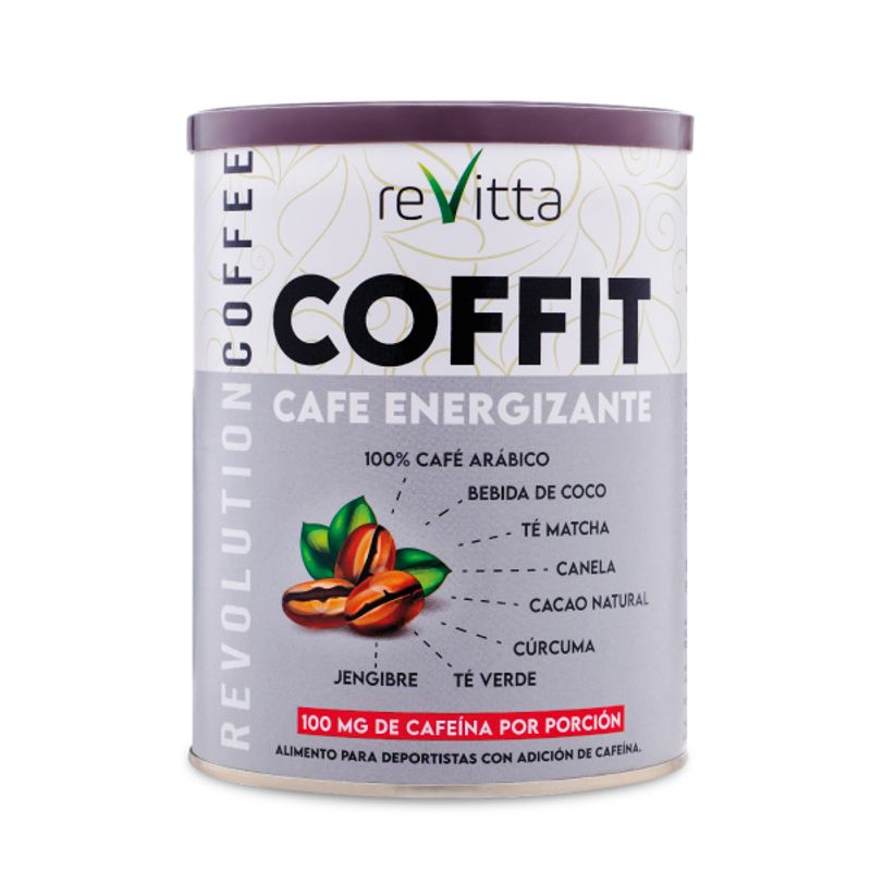 REVITTA WELLNESS - Café Energizante Coffit 300 grs 100mg cafeína