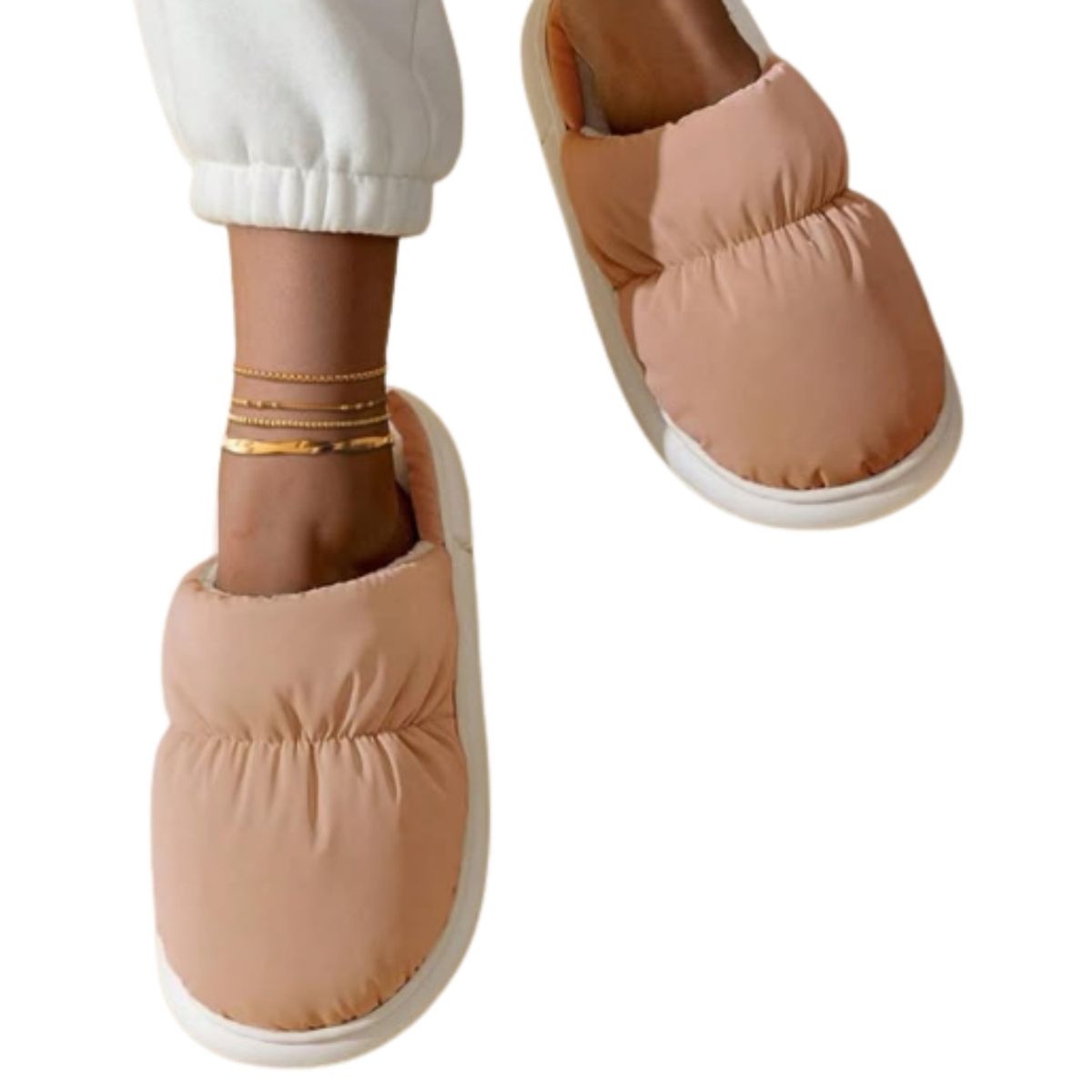 CRUSEC - Zapatos Impermeables De Invierno Pantuflas Con Chiporro