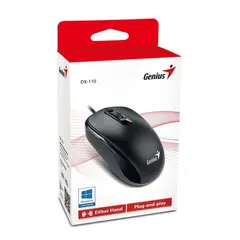 GENIUS - Mouse Alambrico 3 Botones 1000DPI DX-110 Negro