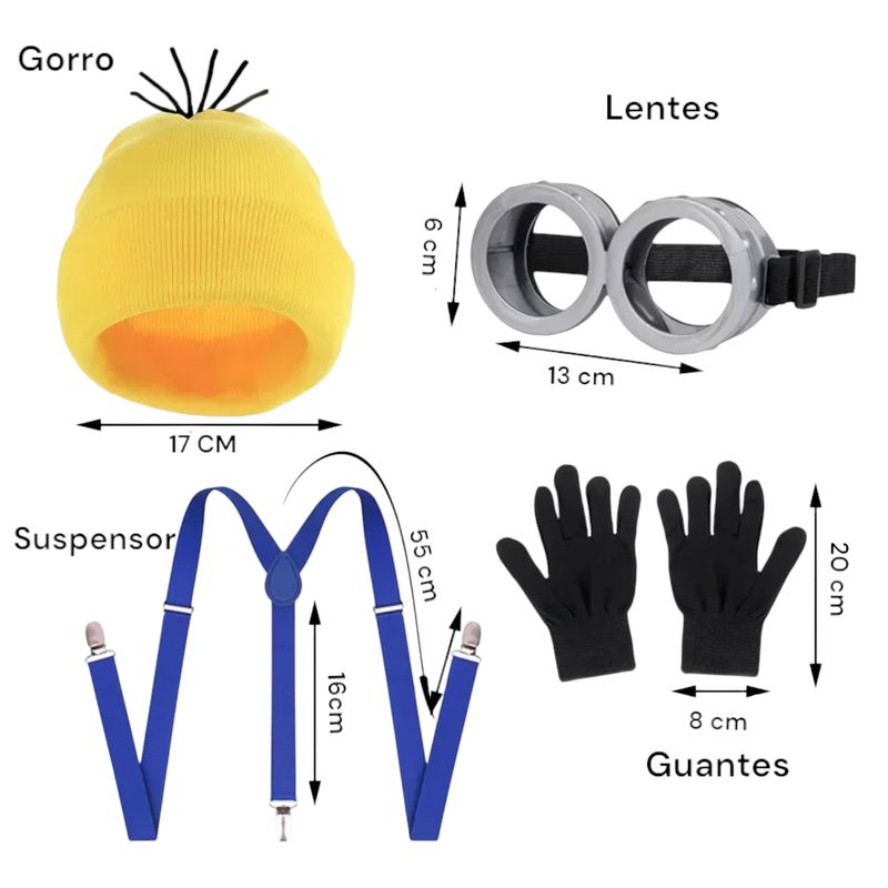 GENERICO - Set Disfraz Los Minions Pelicula Cosplay
