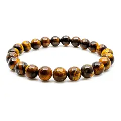 GENERICO - Pulsera Ojo De Tigre Piedra Natural Protección Unisex