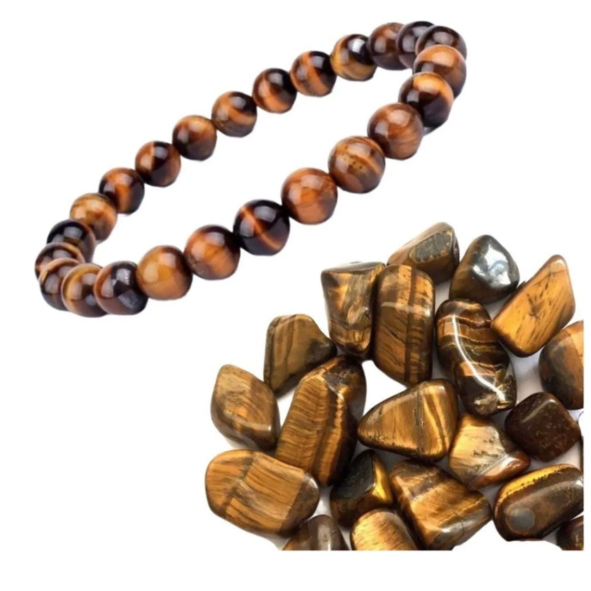 GENERICO - Pulsera Ojo De Tigre Piedra Natural Protección Unisex