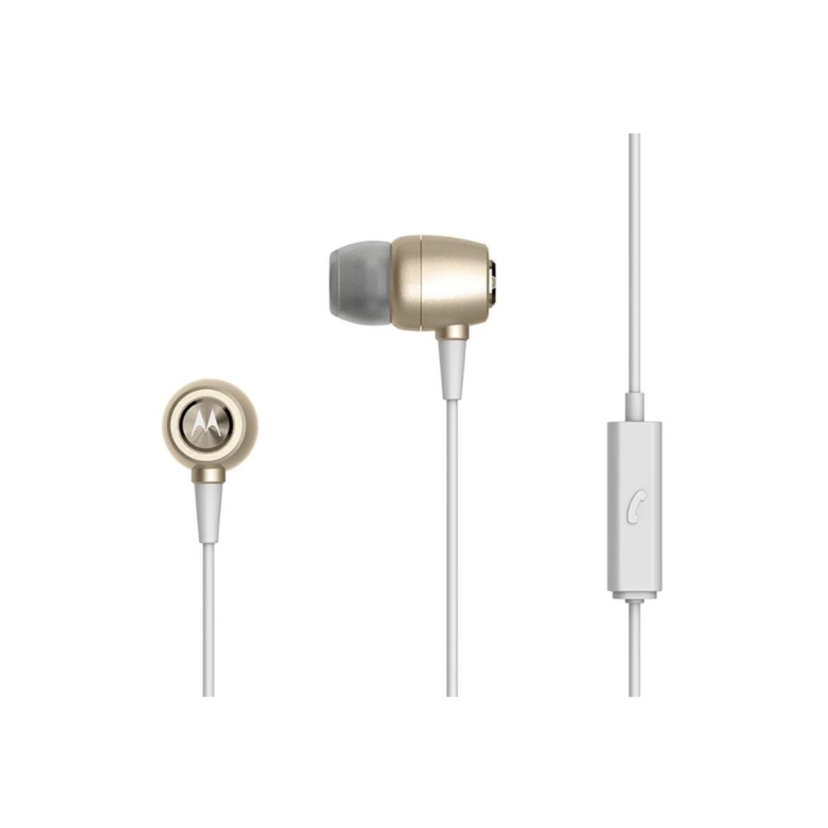 MOTOROLA - Audifono Manos Libres Jack 3.5 Dorado Earbuds Metal Motorola