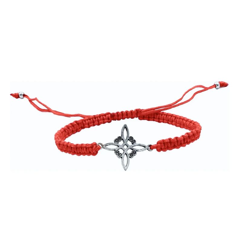 GENERICO - Pulsera Hilo Rojo Nudos De Bruja Amuleto Protección Y Suerte