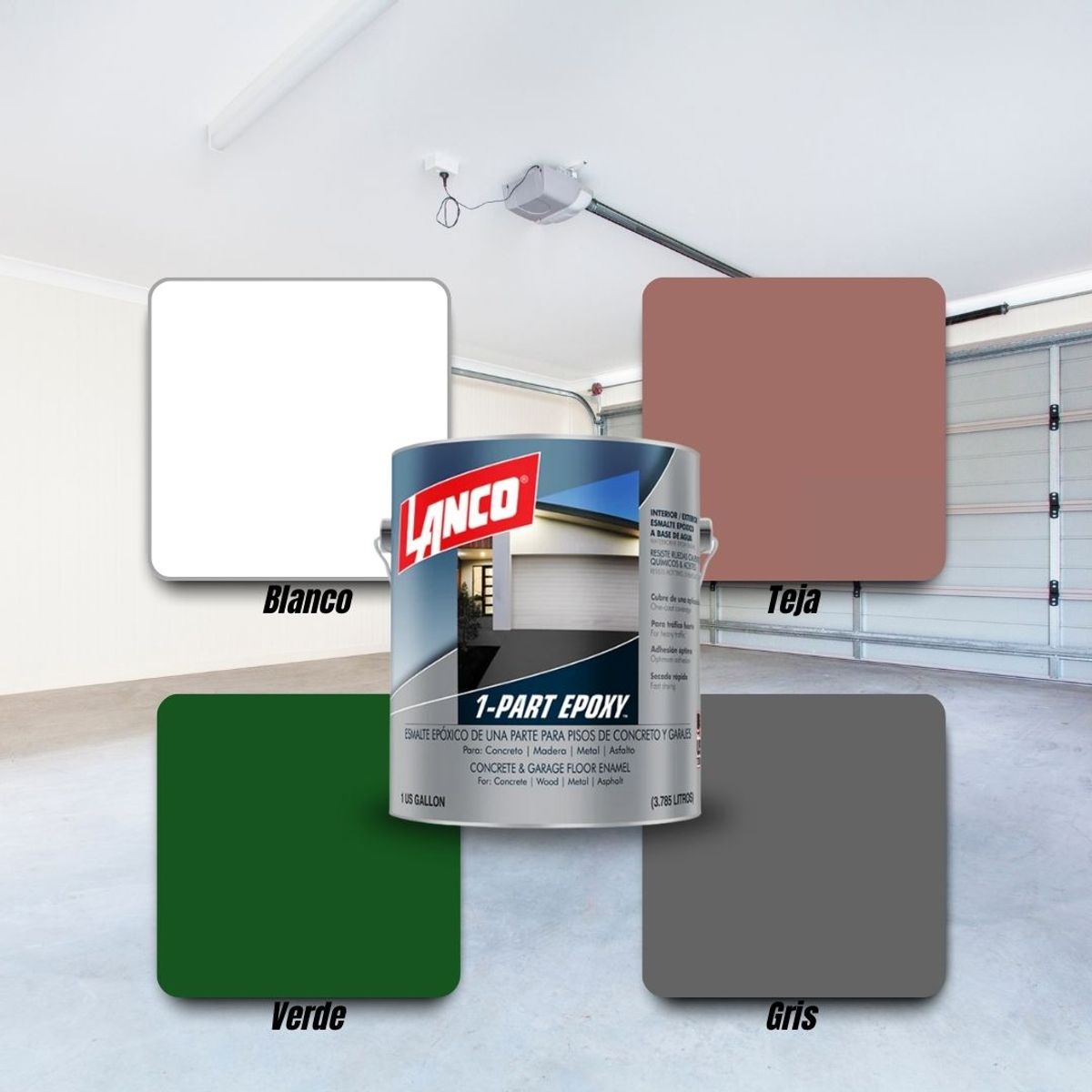 LANCO - Esmalte Epóxico para Piso Lanco 1-Part Epoxy GRIS 1GL