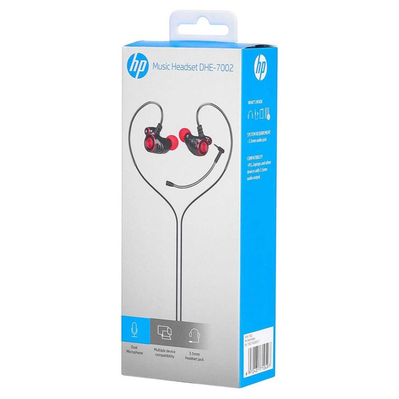 HP - Audifono Gamer InEar Jack 3.5 Rojo DHE-7002 HP