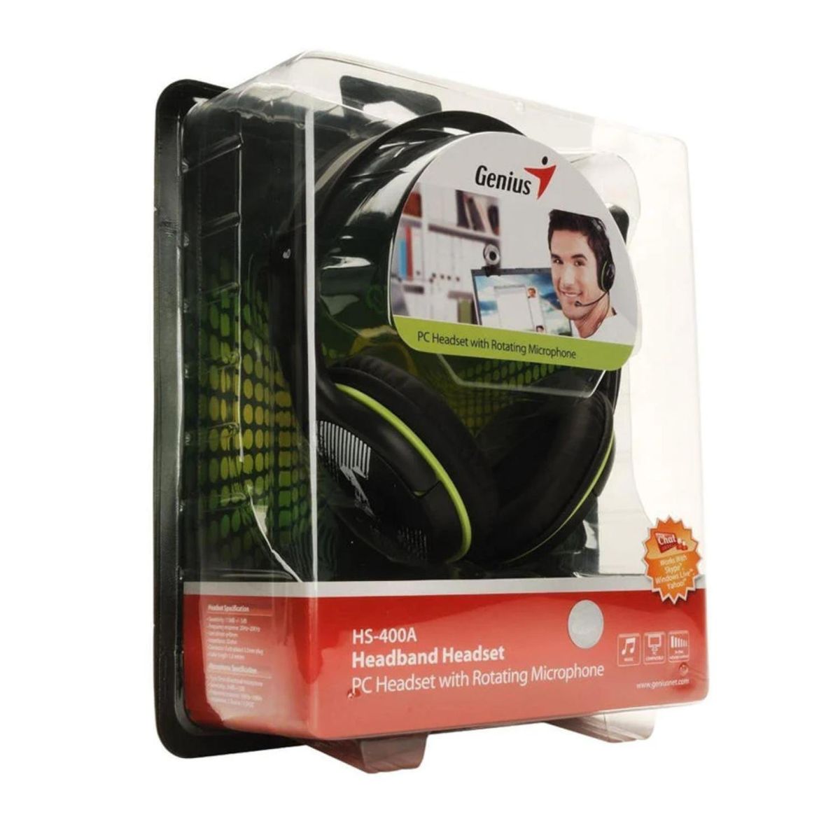 GENIUS - Audifono Headset Microfono Multimedia 2 Jack 3.5 Genius