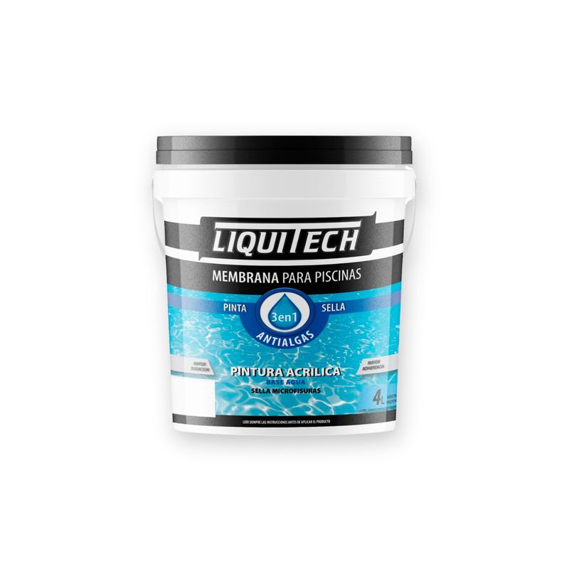 GENERICO - Liquitech Membrana Piscina 4 Lts. Merclin / Gris Estelar