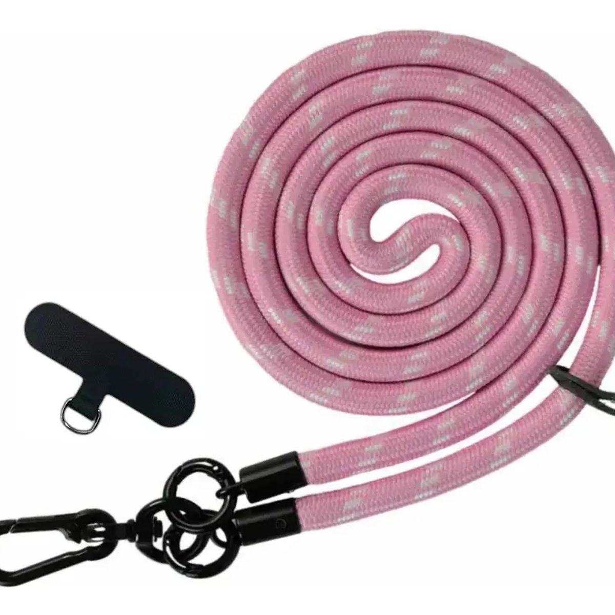 GENERICO - Colgante Para Carcasa Celular Universal Correa 120cm Rosa Blanco