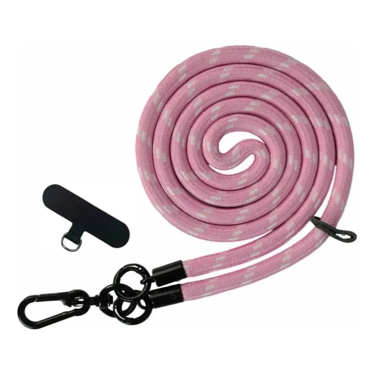 GENERICO - Colgante Para Carcasa Celular Universal Correa 120cm Rosa Blanco