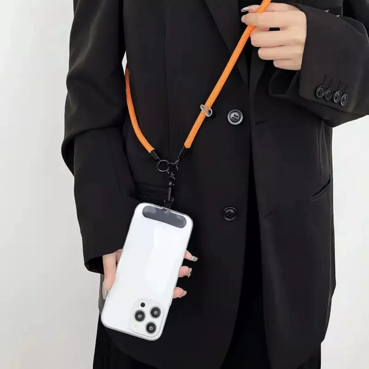 GENERICO - Colgante Para Carcasa Celular Universal Correa 120cm Rosa Blanco