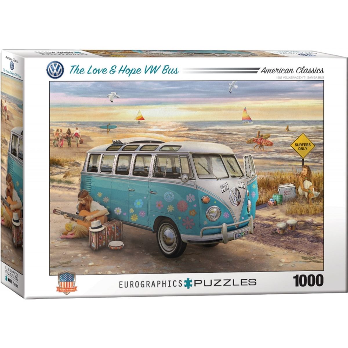 EUROGRAPHICS - EUROGRAPHICS 6000-5310 THE LOVE AND HOPE VW BUS PUZZLE 1000