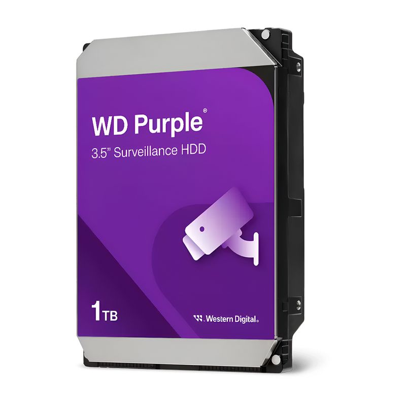 WESTERN DIGITAL - Disco Duro Interno Western Digital Purple 1TB PC / DVR / NVR
