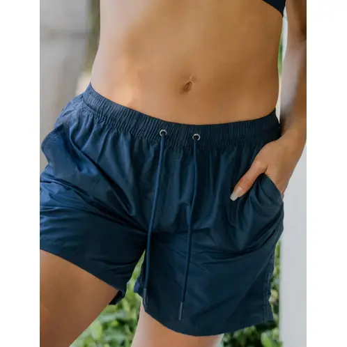 SAMIA - Short largo azul marino mujer - Azul - XL