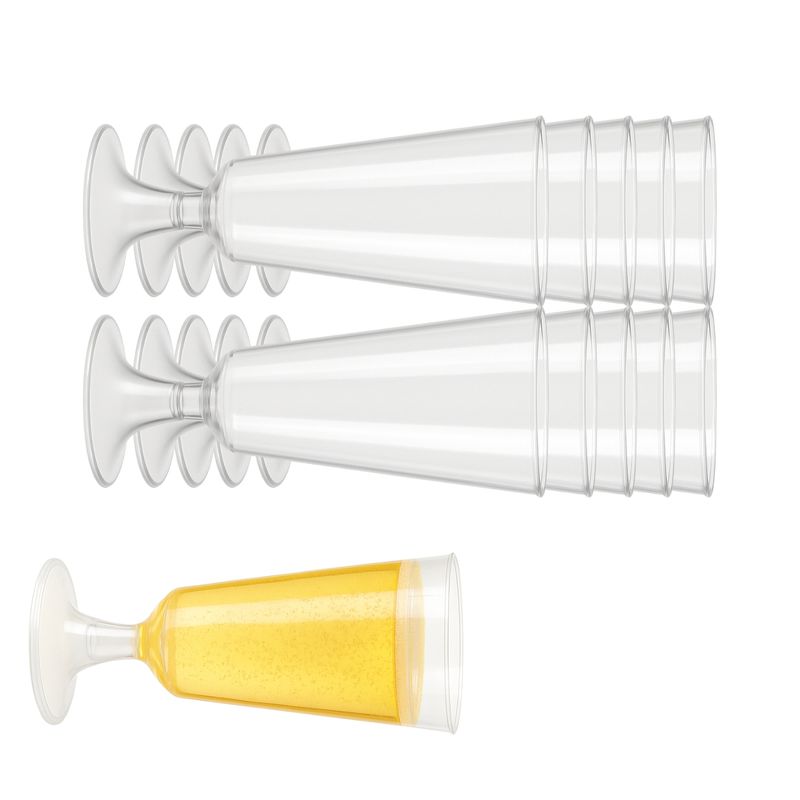 GENERICO - Set 10 Copas Champagne Desechable Acrilico Champán Plastico