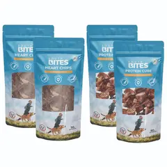 SOUTH BITES SPA - Pack Snack Perros 2 Heart Chips + 2 Protein Cubes