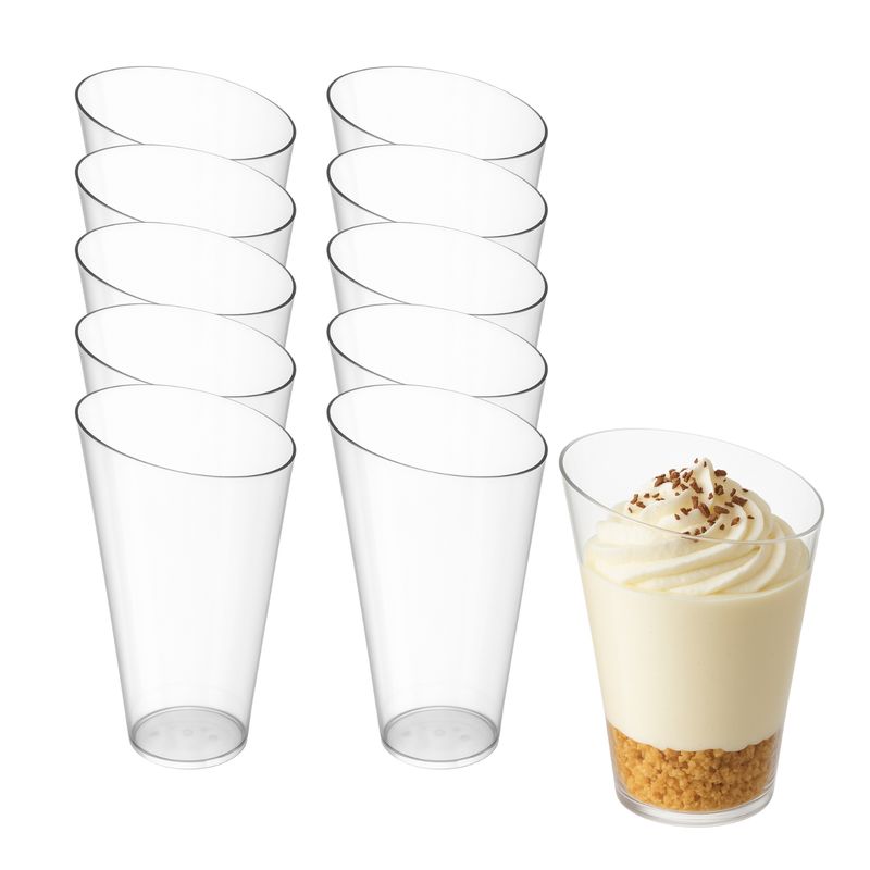 GENERICO - Set 10 Vasos Shot 60mL Postre Plastico Acrilico Desechable